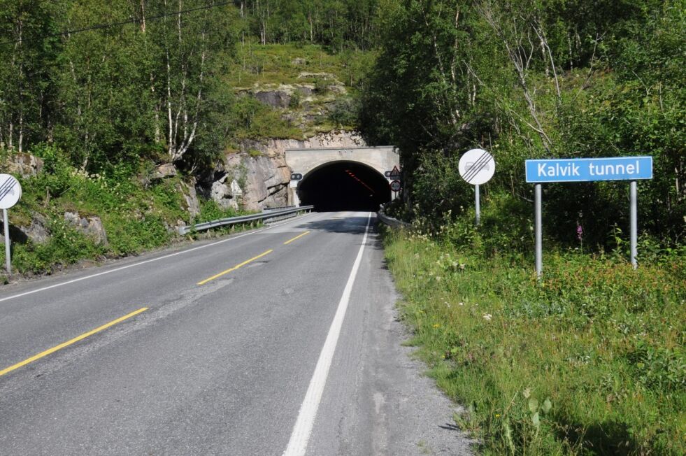 ULYKKE. Det skal ha skjedd en ulykke i Kalvik tunnel. Arkivfoto: Arild Bjørnbakk