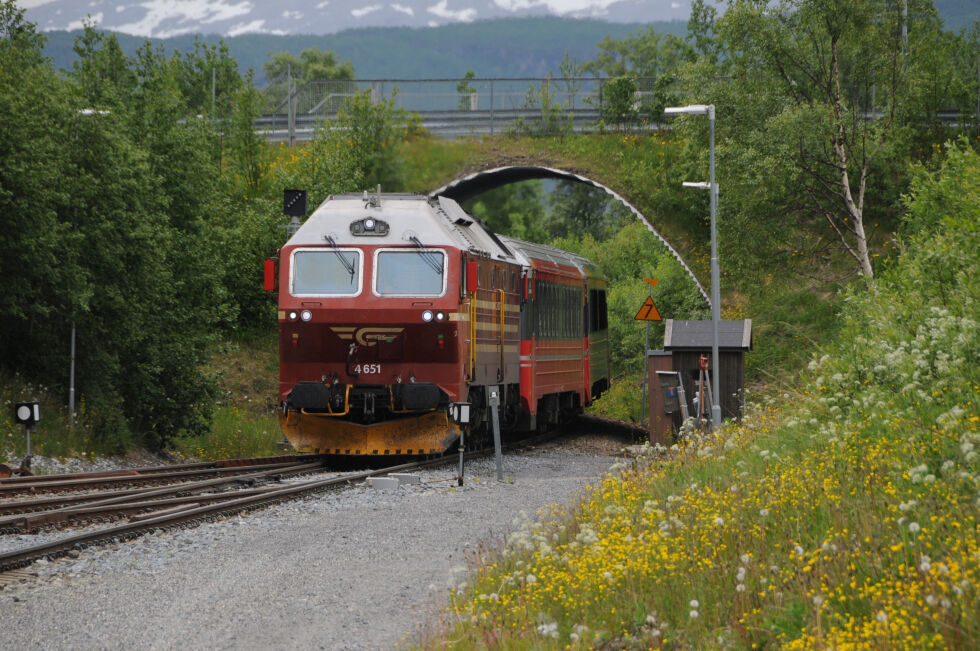 Nordlandsbanen er stengt mellom Dunderlandsdalen og Lønsdal. Ifølge an.no er foreløpig bare formiddagstoget mellom Bodø og Mosjøen berørt.
 Foto: Arkiv