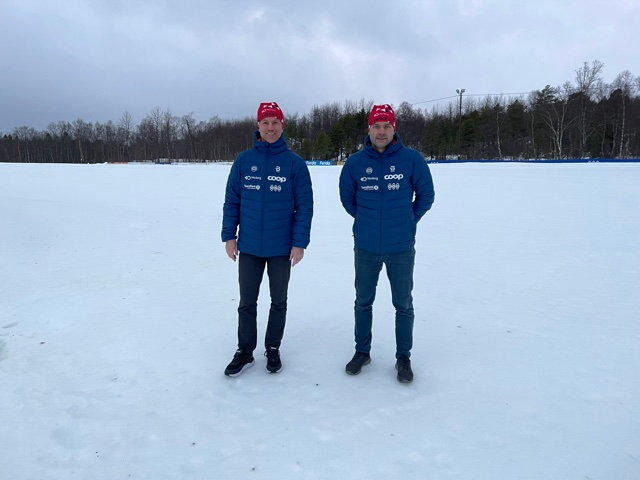 UTFORDRINGER. Kristian Amundsen og Ketil Bjørnstad kan få noen utfordringer i forbindelse med helgens Kretsmesterskap. Arrangørklubben er spente på hvor mye regn som kommer natt til onsdag, utover onsdagen og fram mot rennstart lørdag.
 Foto: Fauske IL