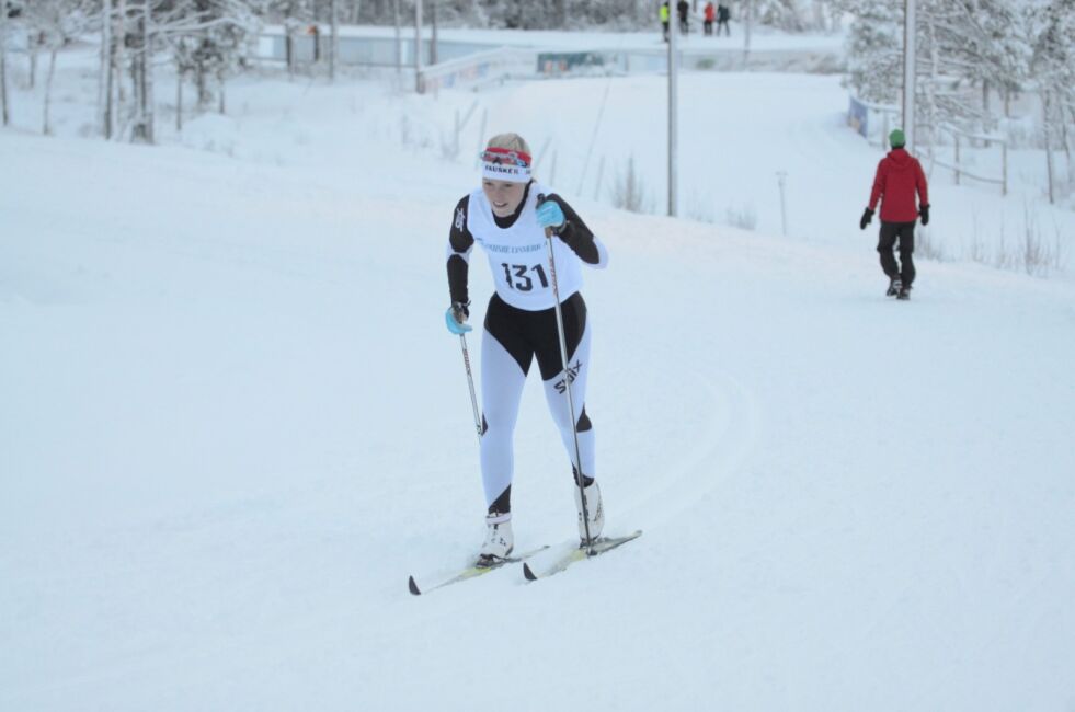 PÅ SJETTE. Christina Rolandsen kjempet og slet på søndag. Belønningen ble sjetteplass i Norgescupen. Foto: Espen Johansen