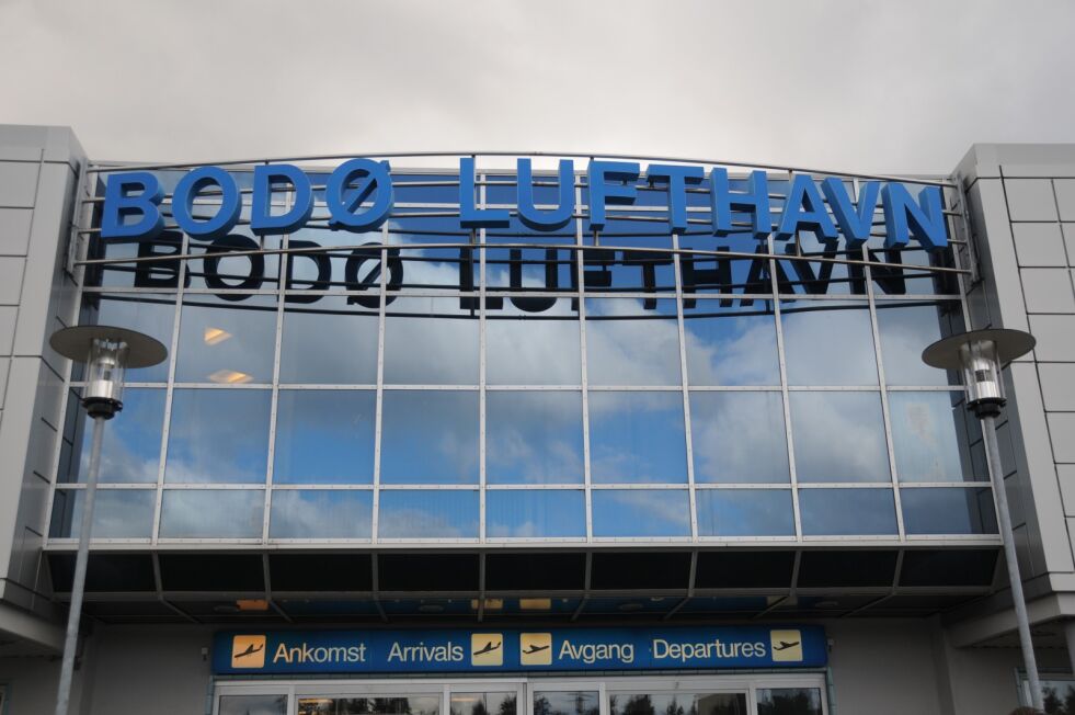 Flere avganger og ankomster på Bodø lufthavn er innstilt på grunn av uværet fredag morgen.
 Foto: Frida Kalbakk