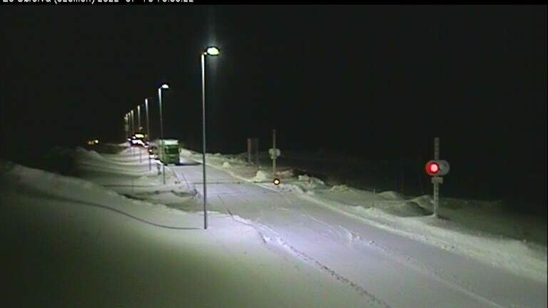 Saltfjellet var stengt torsdag morgen.
 Foto: Statens vegvesen