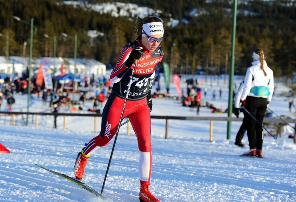 ANDREPLASS. Marie Risvoll Amundsen gikk inn til andreplass i U20-klassen i finske Muonio søndag.
 Foto: Svein Halvor Moe