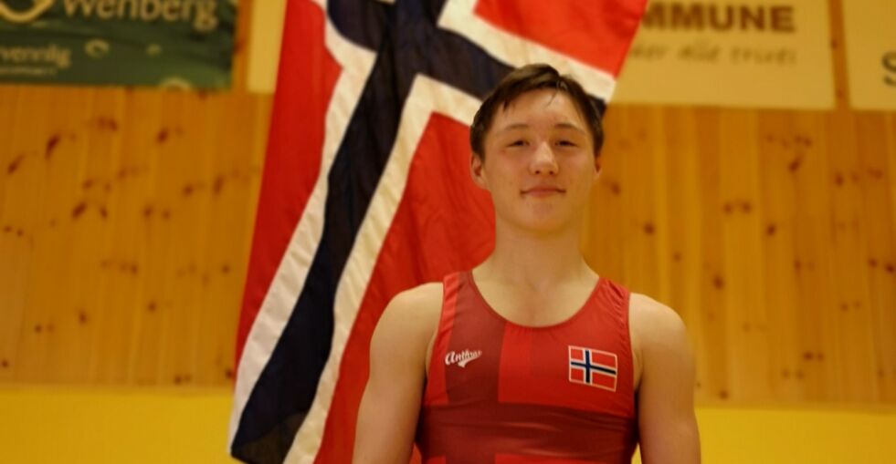 Benjamin Hansen fra Fauske representerte Norge i EM i bryting i Italia.
 Foto: Fauske atletklubb