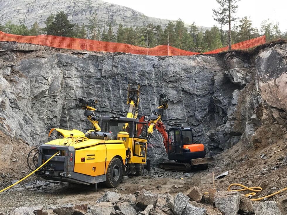 GIR BORT. Nord-Salten vil få overskuddsmasser av stein i forbindelse med tunneldriving i Gjerdalen, som de ønsker å gi bort. Dette må hentes på deponiet.
 Foto: Nord-Salten kraft