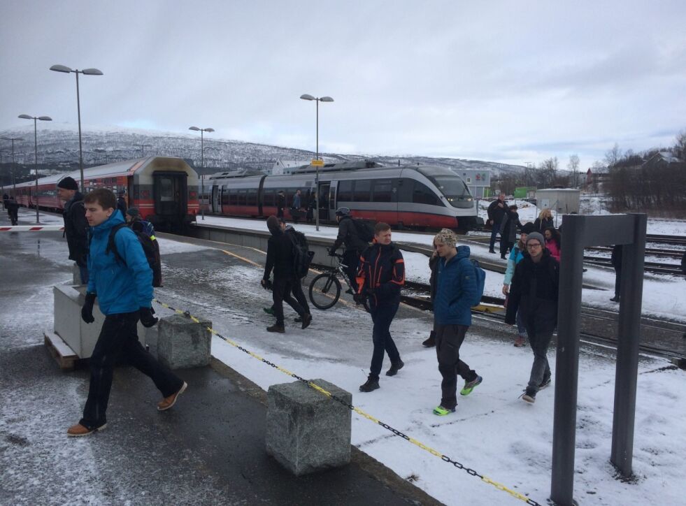 FLERE PASSASJERER. De fire første månedene i år var det 13 prosent flere passasjerer på lokaltoget mellom Bodø og Rognan.