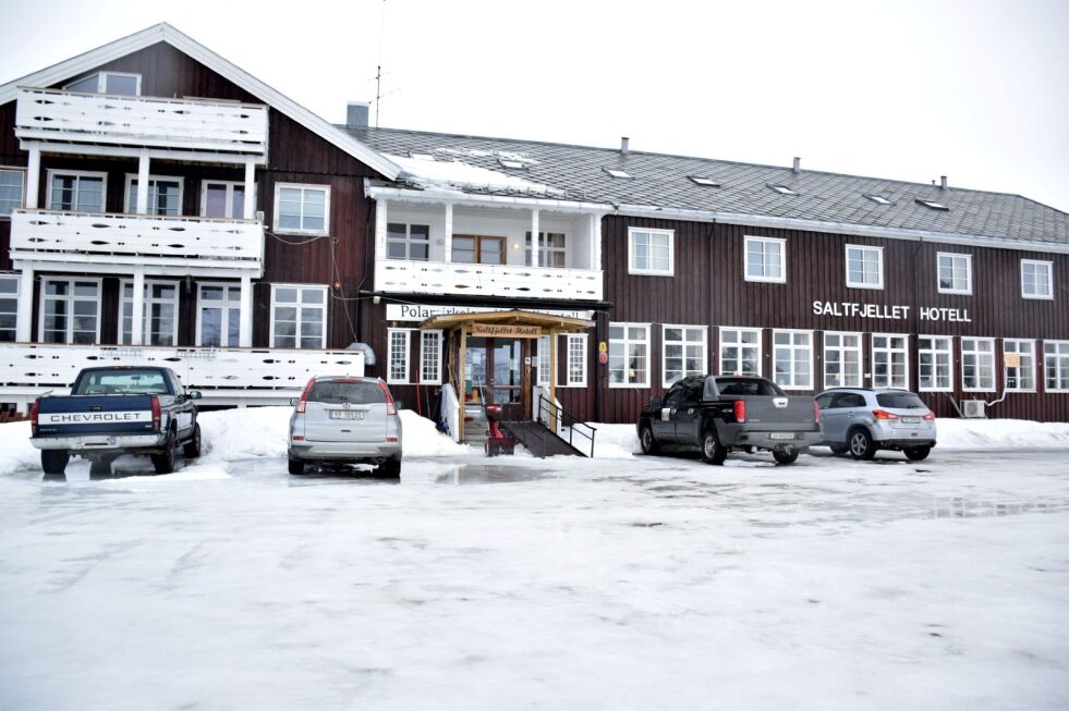 NYE HYTTER. Lars Monsen Hytta AS planlegger å sette opp fire hytter i nærheten av Saltfjellet hotell. Ifølge Avisa Nordland er det sendt ut nabovarsel. Foto: Frida Kalbakk