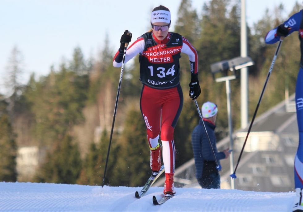Marie Risvoll Amundsen var en av flere lokale løpere påmeldt til NM på ski for juniorer på Beitostølen kommende helg. Det er nå avlyst.
 Foto: Svein Halvor Moe
