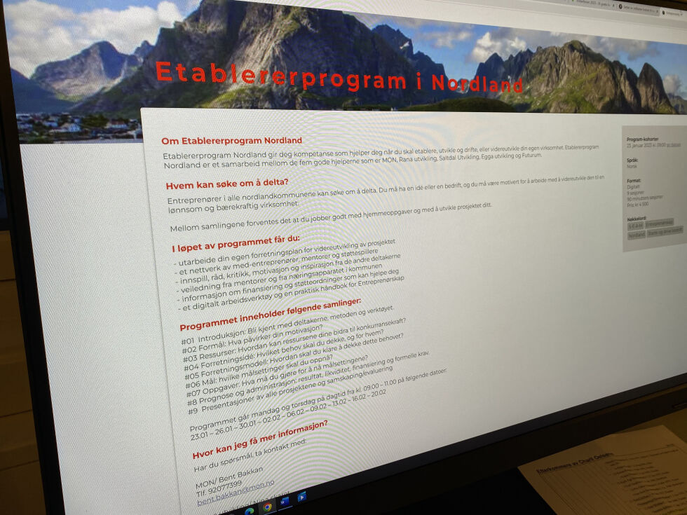 Gjennom etablererprogrammet i Nordland kan man få gode råd til oppstart av firma.