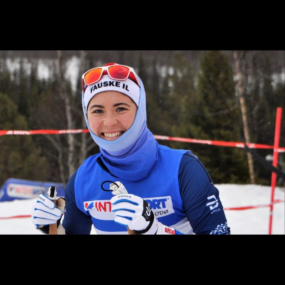 GLEDER SEG. Ingrid Mathisen er glad for at hun kan trene på snø i Klungsetmarka, men gleder seg enda mer til sesongen kommer skikkelig i gang. Arkivfoto: Lars Olav Handeland
