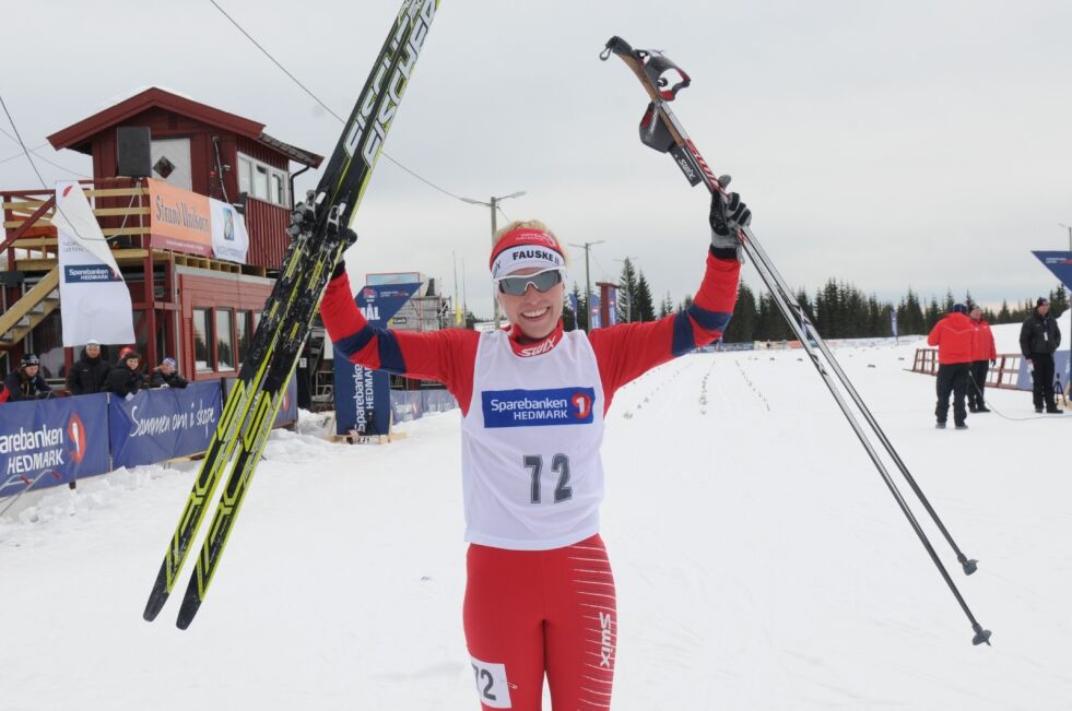 NM-JUBEL. Christina Rolandsen var strålende fornøyd med bronsen på sprinten i junior-NM i 2013. Arkivfoto: Svein Halvor Moe