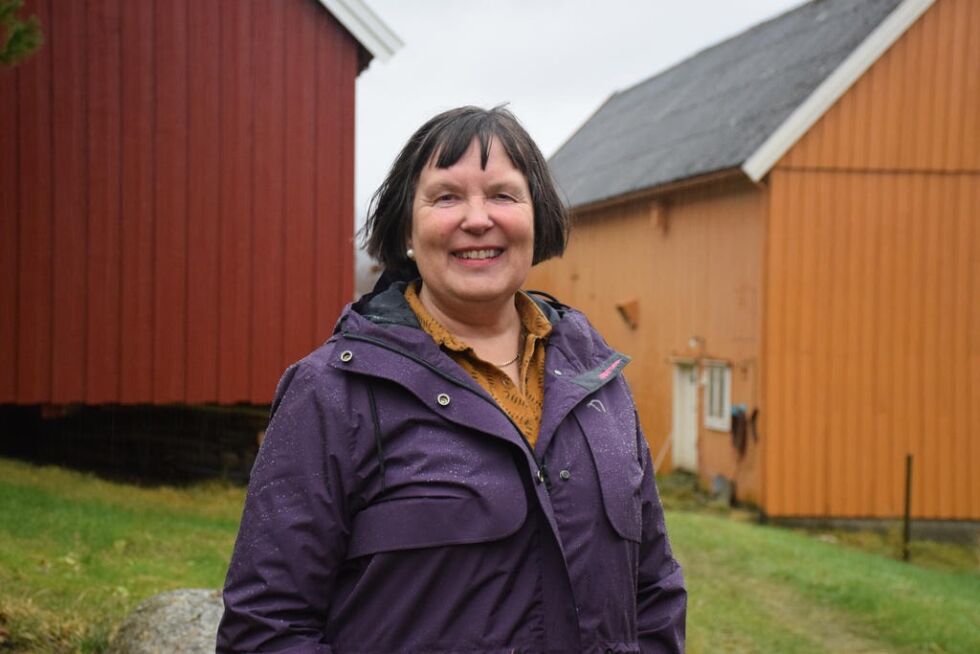 HJEMMEKJÆR. Grete Evjen Kristiansen beskriver seg som hjemmekjær, og familiens gård på Gyltvik er hennes favorittsted.
 Foto: Eva S. Winther