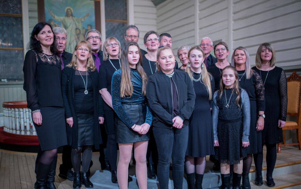 Koret som skapte vellyd med sin korsang i Fauske kirke søndag kveld
 Foto: Torgeir Karlsen