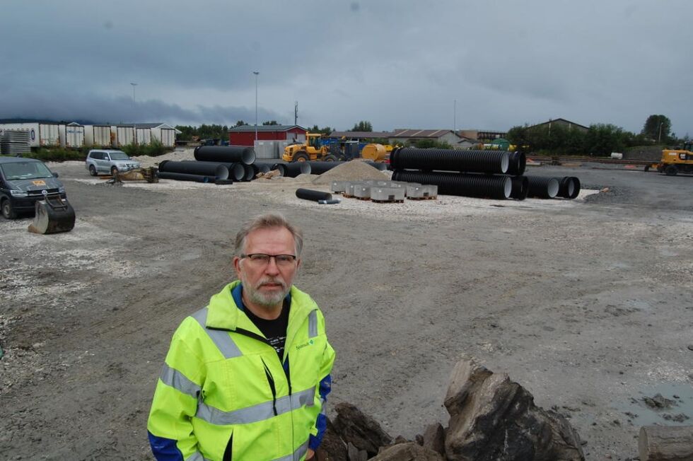 BYGGELEDER. Baard Hamran, opprinnelig fra Fauske har ansvaret for at det store byggeprosjektet med utvidelse av Fauske godsterminal kommer i havn. Alle foto: Stig Bjørnar Karlsen