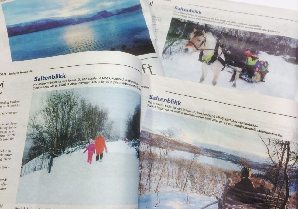 VINNERBILDE. Saltenposten vil kåre månedens bilde av alle som kommer på trykk på side 4. Derfor oppfordrer vi alle leserne våre til å bidra i konkurransen. Foto: Frida Kalbakk