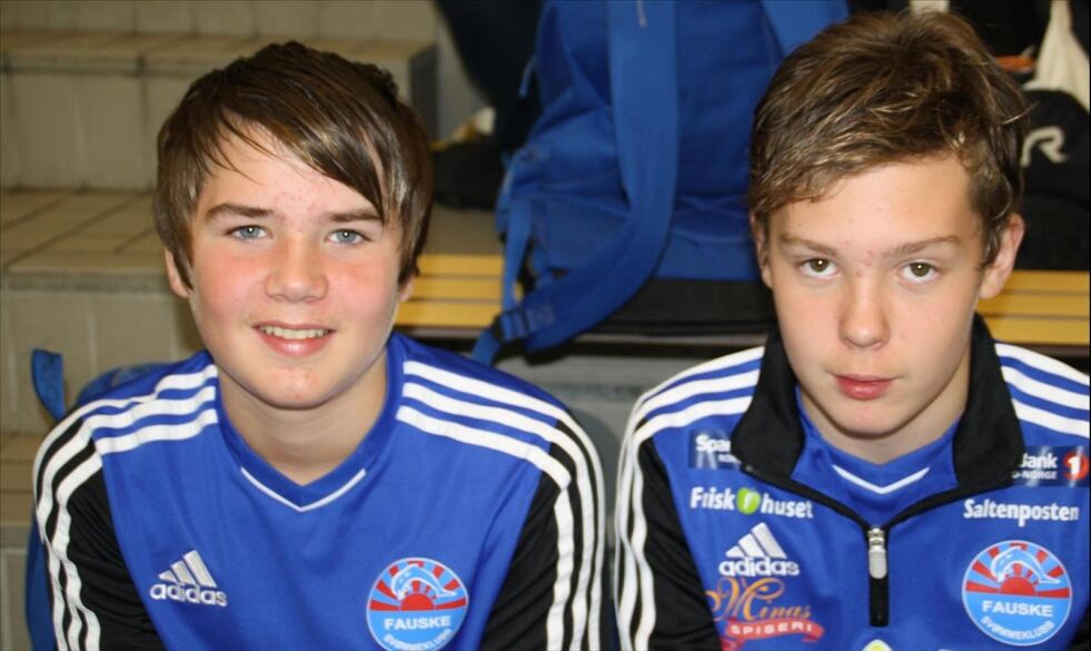 GODE. Rikard Johansen og Knut Johan Gjerskvål imponerte med gode tider i bassenget i Stockholm. Begge foto: Fauske svømmeklubb