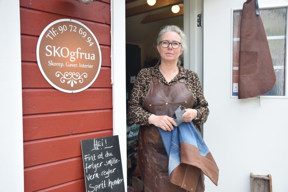 Janne Nerem hos Skogfrua i Sørfold var vertskap for markedsdagen sist helg.
 Foto: Eva S. Winther