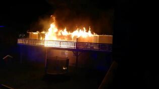 Videoklipp fra brannen