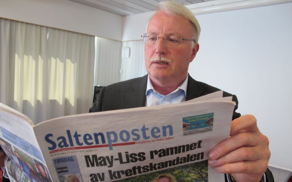 REDUSERER. Einar Mørch, styreleder i Saltenposten, håper avisen slipper å kutte mer i staben nå. Arkivfoto: Frank Øvrewall