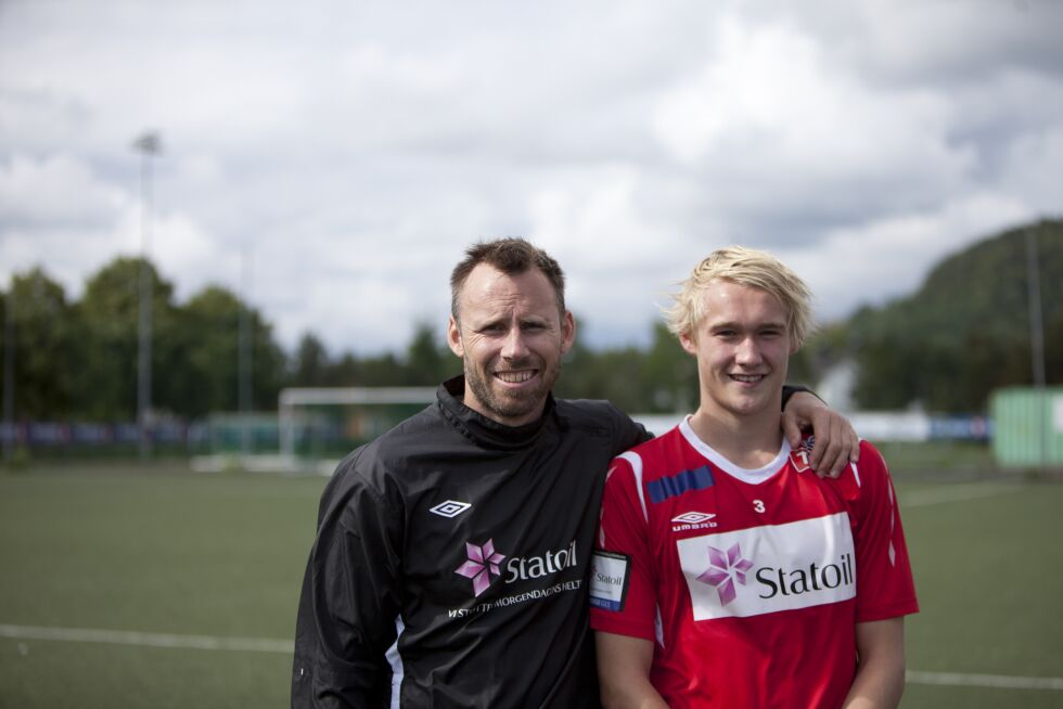 VIDERE. Per-Magnus Steiring (til høyre) har spilt samtlige kamper i EM-kvalifiseringen. Til venstre: Christer Basma.
 Foto: Rune Helle