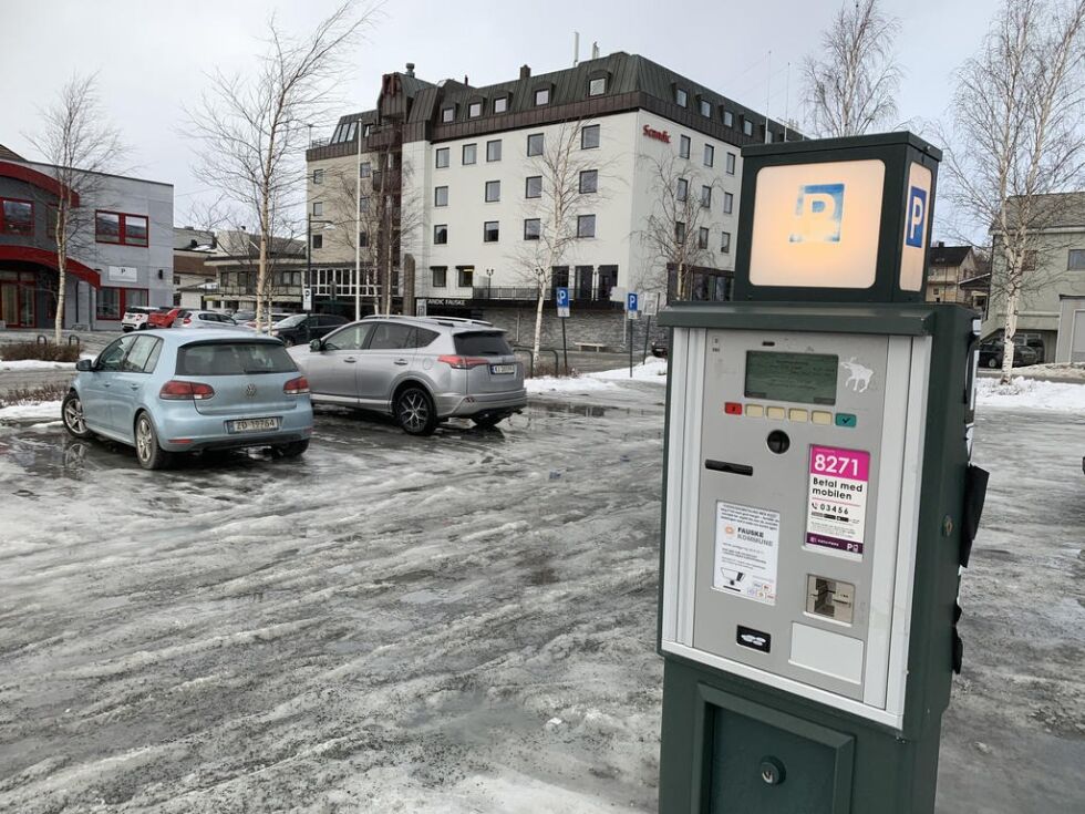 GEBYR. Camilla Brunstad betalte parkering ved Fauske Hotell i god tro på at alt var i orden. Bilen hun betalte for befant seg i Bodø.
 Foto: Frank Øvrewall