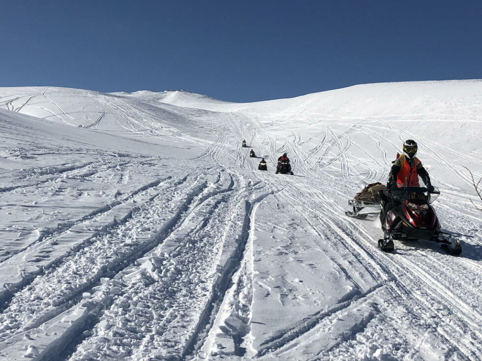 STENGT. Turistløypa til Sverige fra Daja er nå stengt på grunn av snømangel.
 Foto: Helge Simonsen
