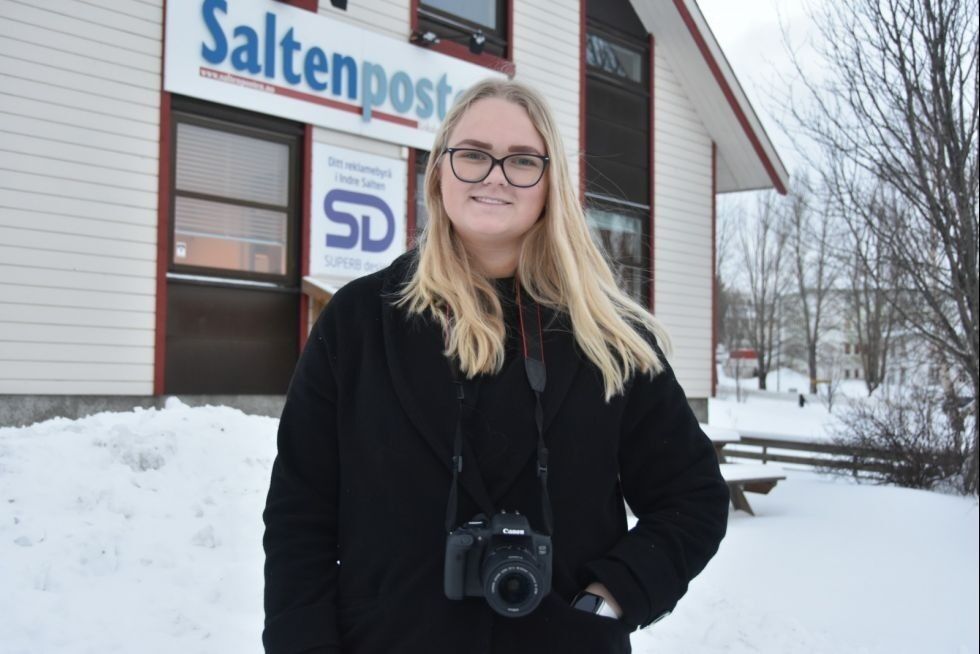 Grete Elisabeth Nomeland takker straks for seg, både i Salten og Saltenposten. Hun fikk en helt uvanlig praksisperiode, men takker for tilliten og lærdommen hun tar med seg.
 Foto: Sylvia Bredal