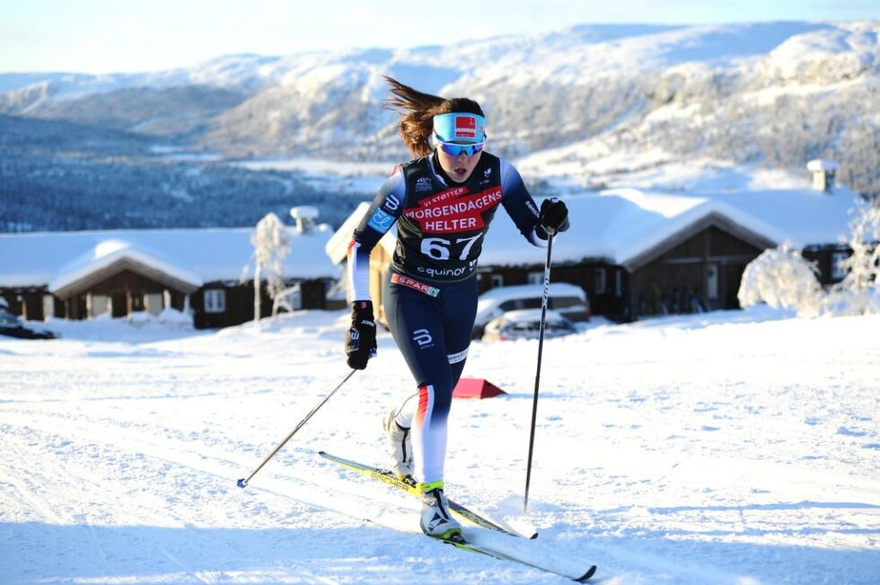 I GANG. Ingrid Mathisen gik inn til 24. plass på 10 km klassisk da Norgescupen startet på Gålå fredag.
 Foto: Svein Halvor Moe