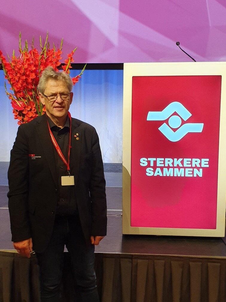 AKTIV. Rune Viggo Pettersen på landsmøtet i Fellesforbundet.
 Foto: Privat