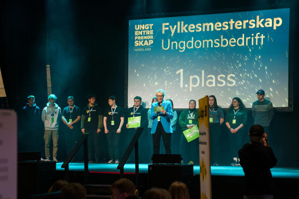 VANT. Automagic UB fra Saltdal videregående skole vant fylkesmesterskapet for ungdomsbedrifter.
 Foto: Sondre K. Jensen, KnustKamera.