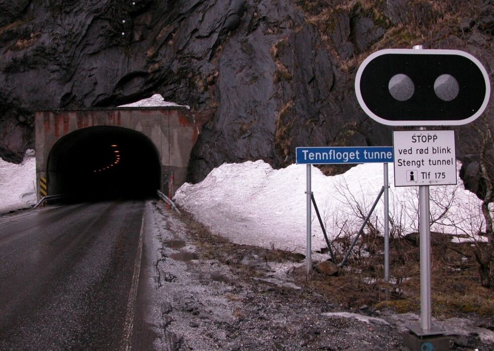 BLIR FYLKESVEI. Når ny E6 kommer gjennom Sørfold, vil blant annet Tennfloget tunnel bli nedjustert til fylkesvei. Nå i høst behandles reguleringsplanen ferdig av politikerne. Foto: Arild Bjørnbakk