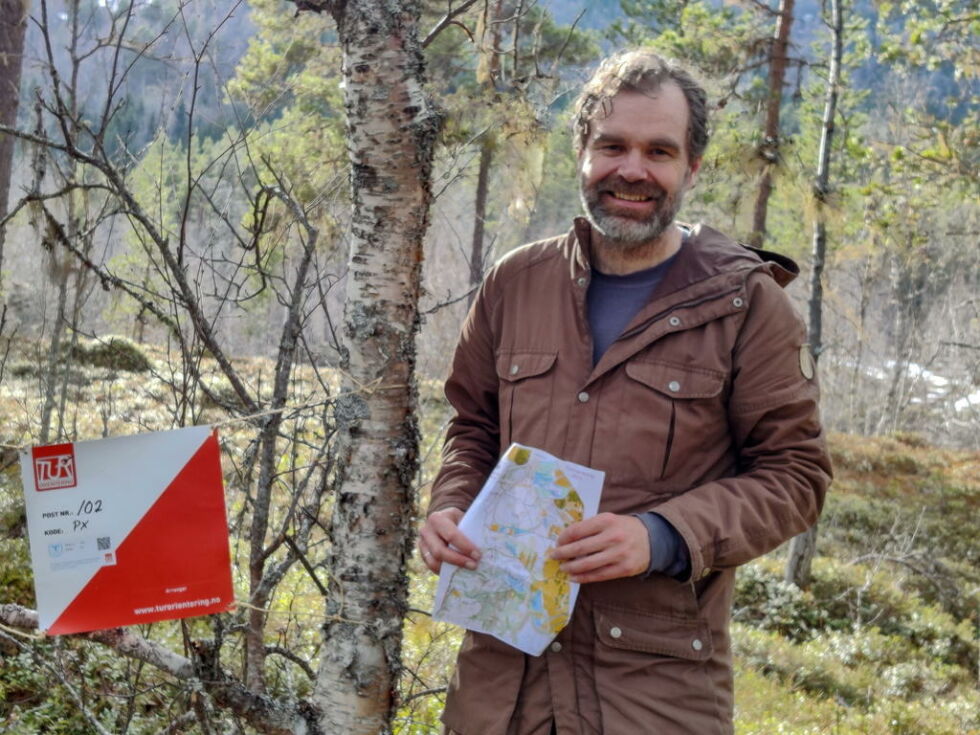 FLOTT AKTIVITET. Håvard Berg er en av initiativtagerne for å få i gang turorientering og Stolpejakt i Saltdal.
 Foto: Privat