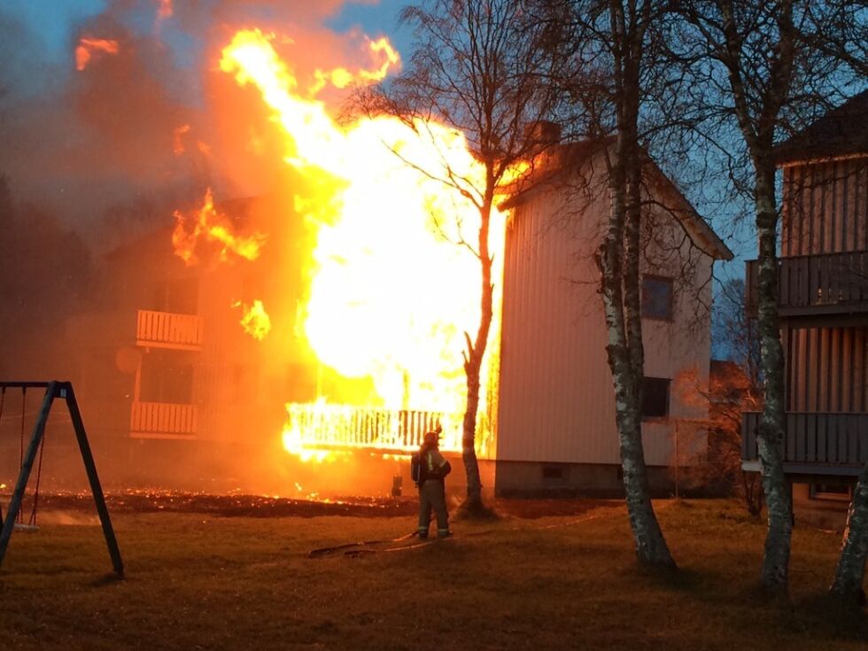 FULL FYR. Firemannsboligen i Myrveien er overtent.
 Foto: Espen Johansen