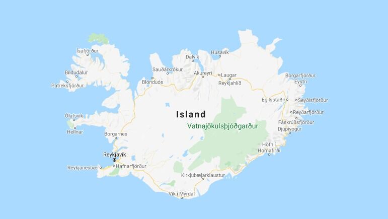 Nå er Danmark og Island også på lista over land som gir karantene.
 Foto: Google Maps