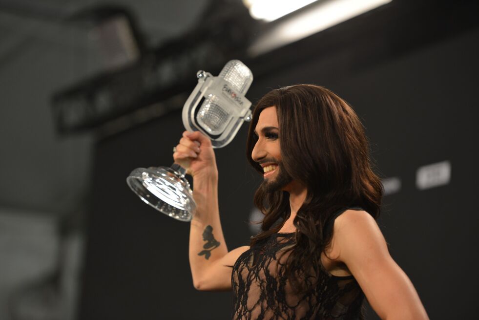 Conchita Wurst, vinner av Melodi Grand Prix 2014.
 Foto: Albin Olsson