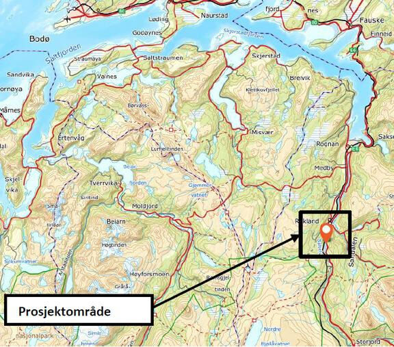 FLOMSIKRING. E6 må sikres. Det blir arbeid med flomsikring i Øvre Saltdal de neste månedene.
 Foto: Statens vegvesen