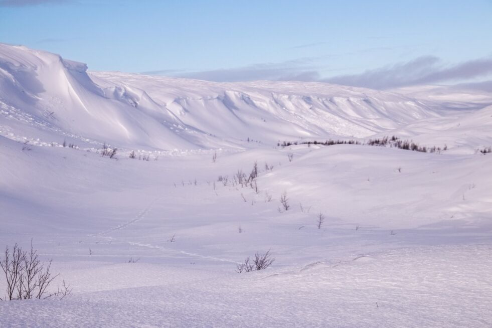 Annaskavelen i Sulitjelma foreviget i fjor vinter.
 Foto: Cato A. Hultmann