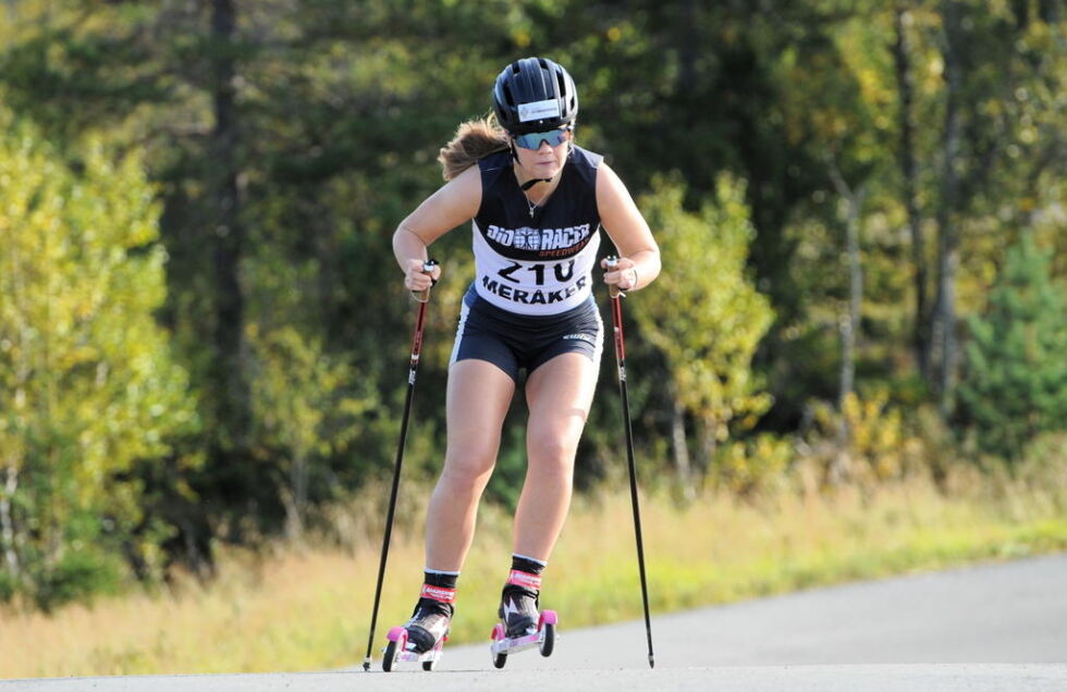 SATSER FRISKT. Ingrid Bentsen satser hardere enn noen gang. Stortalentet fikk en motivasjonsboost da hun var med juniorlandslaget på samling.
 Foto: Svein Halvor Moe