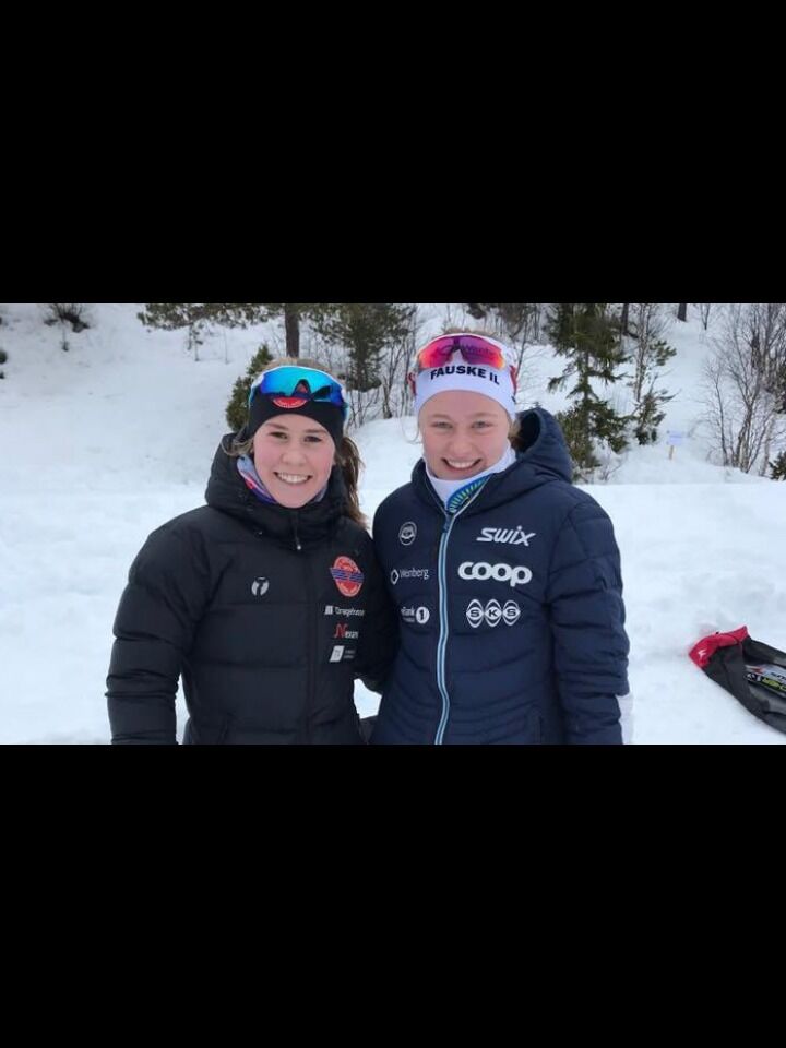 FORNØYDE. Ingrid Bentsen og Marte Alstad Larsen fikk gode gjennomkjøringer foran Hovedlandsrennet i Trøndelag.
 Foto: Svein Halvor Moe