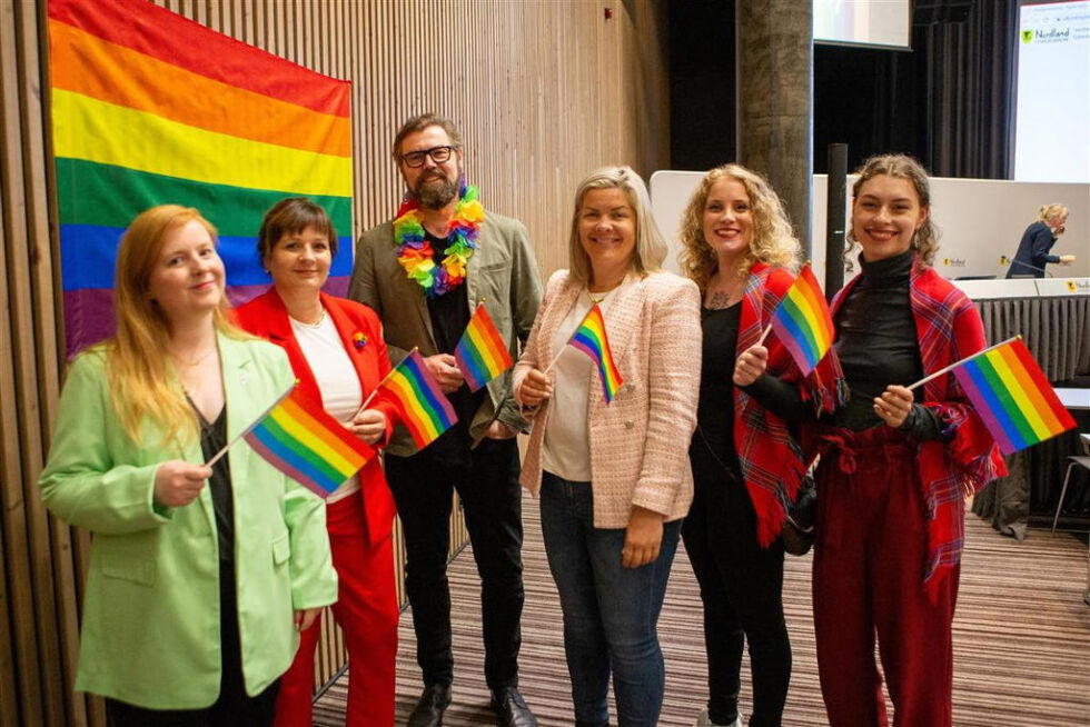MARKERER STØTTE. Det e bred støtte til Pride i Nordland fylkesting.
 Foto: Foto: Thor-Wiggo Skille