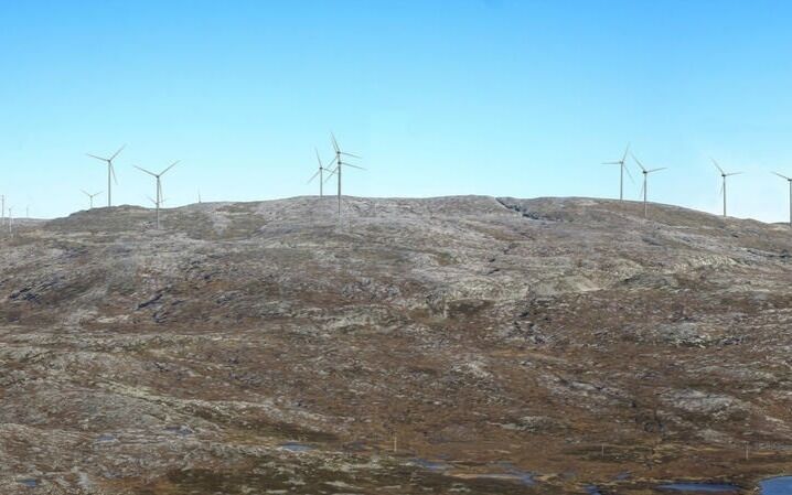 INTET KONKRET. Eolus vind har foreløpig ikke foretatt seg noe mer angående vindkraftutbygging i Sørfold. Her er Øyfjellet vindpark sett fra Aksla.
 Foto: Eolus vind