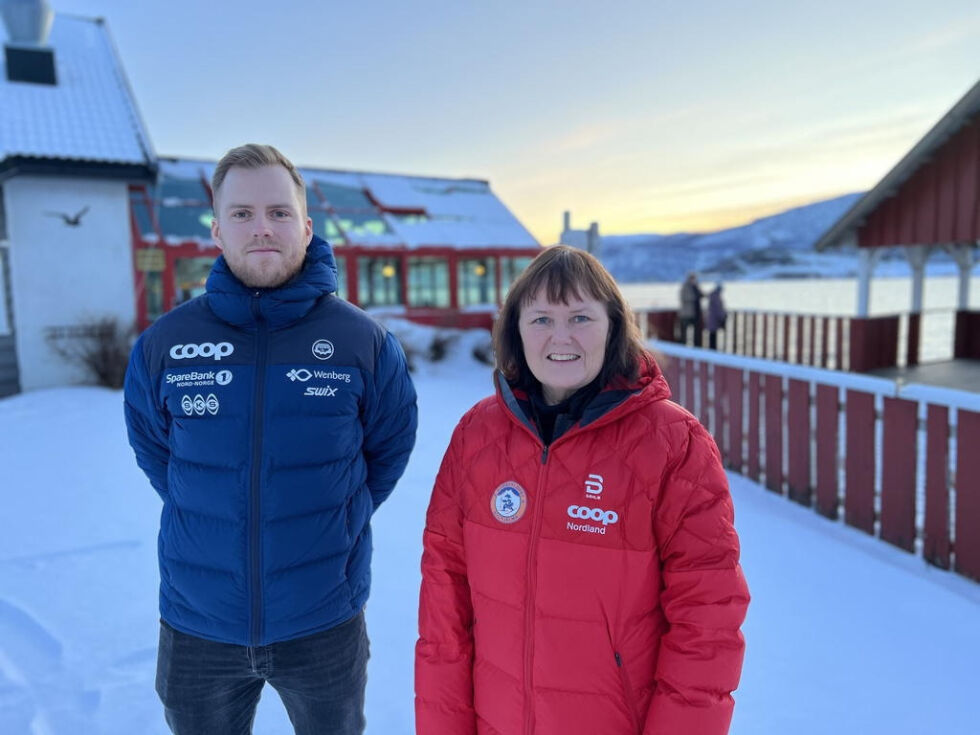 SAMARBEIDER. Mads Karlsen i Fauske IL langrenn og Mona Mosti i Kobberløpet håper å kunne samarbeide om NM på ski for brannmannskaper i Sulis i slutten av mars.
 Foto: Espen Johansen