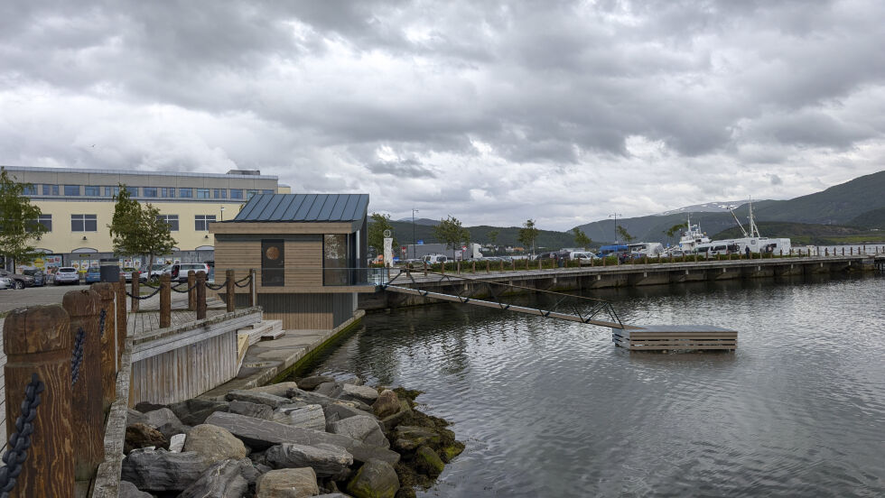 FÅR LEIE AREAL. Pål-Arve Dypaune, Martine Nymo, Petter Setså og Øyvin Dybvik har søkt Fauske kommune om å sette av areal til en ny badstue ved strandpromenaden i sentrum og fikk grønt lys fra Formannskapet.
 Foto: Stian Ramseng, Nordcad AS