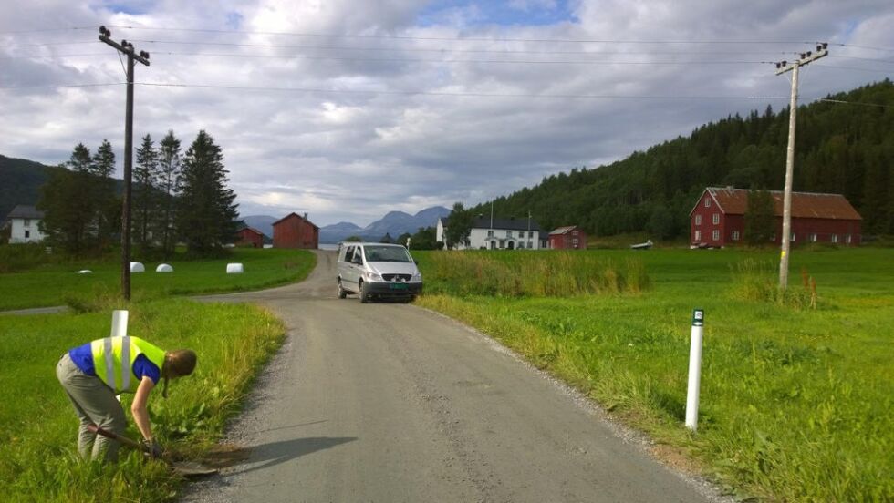 SYKKELVEI. En mulighet er å sykle fra fra Støvset via Skjerstad og Breivik, gjennom Kvanndal og Skipsmansvik og til Rognan. Her skiltes denne veien i Breivik.
 Foto: Monica Johansen