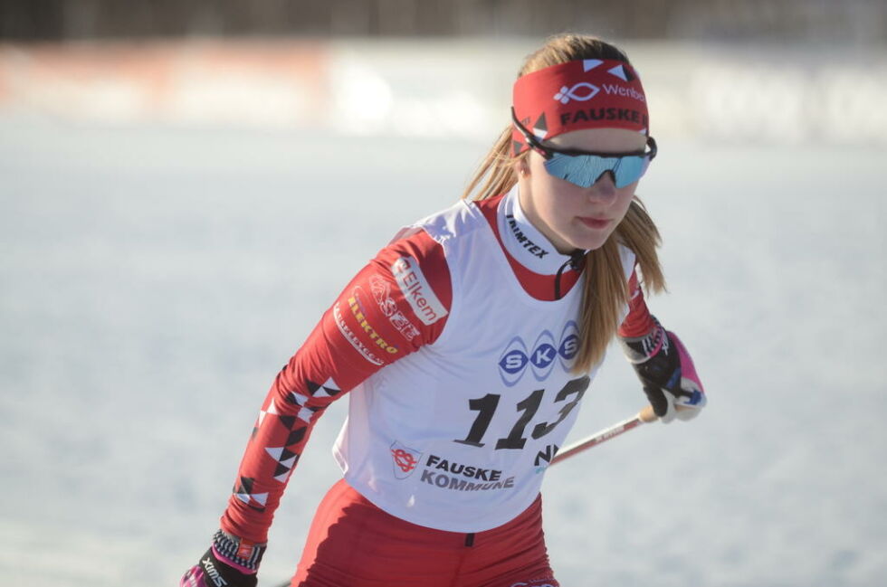 GOD NM-START. Marie Risvoll Amundsen fra Fauske IL ski ble nummer 13 på NM-åpningen på Beitostølen torsdag med et løp som bare ble bedre og bedre utover, i alle fall plasseringsmessig.
 Foto: Espen Johansen