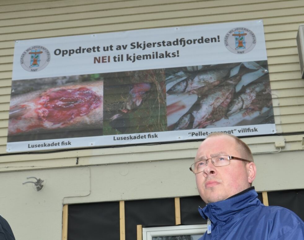 TIL KRIG. Børge Torbergsen, leder i Miljøvernforbundet i Nordland ønsker å få fjernet lakseoppdrett i Skjestadfjroden. Arkivfoto: Sverre Breivik