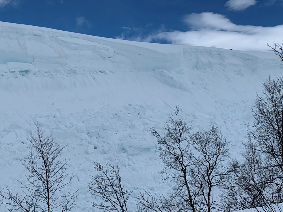Det er betydelig fare for snøskred i Salten og Svartisen-området.
 Foto: Monica Jørgensen Langnes