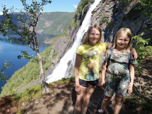 En fantastisk flott foss