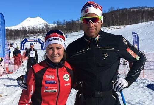 Ingrid Mathisen og Niklas Dyrhaug stakk tidlig av fra de fleste konkurrentene i Kobberløept 2016.
 Foto: Kobberløpet