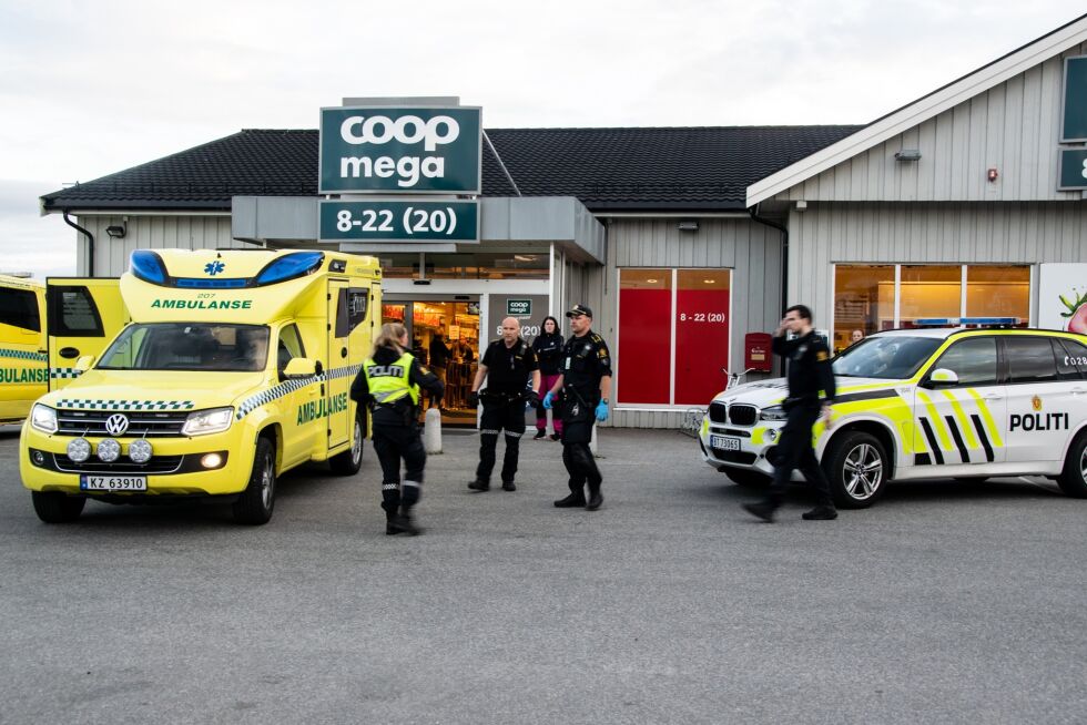 SKADD. En mann er kritisk skadd etter voldshendelse på Mega på Fauske.
 Foto: Tarjei Abelsen